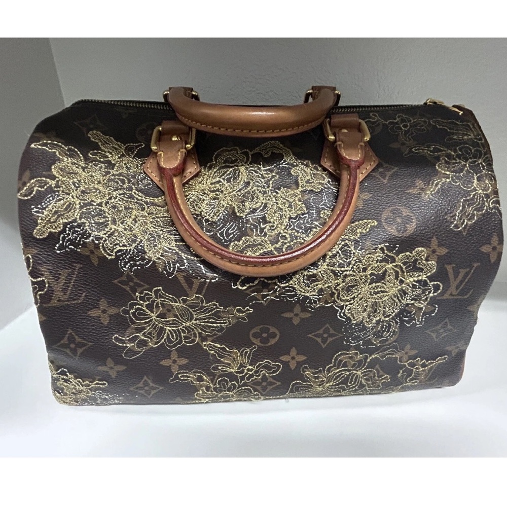 Louis Vuitton Limited Edition Monogram Dentelle Speedy Bag 30